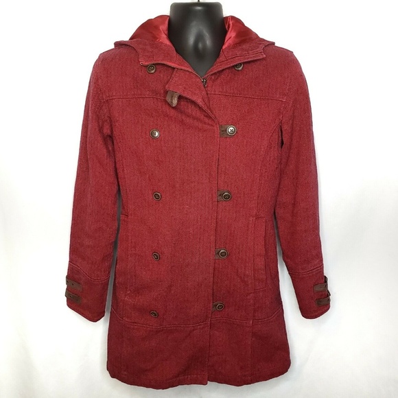 Columbia XCO Wool Blend Red and Black Jacket Small - Picture 1 of 9